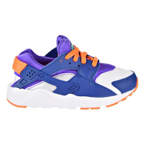 Nike Huarache Little Kid`s Running Shoes White-cone-gym Blue 704949-111