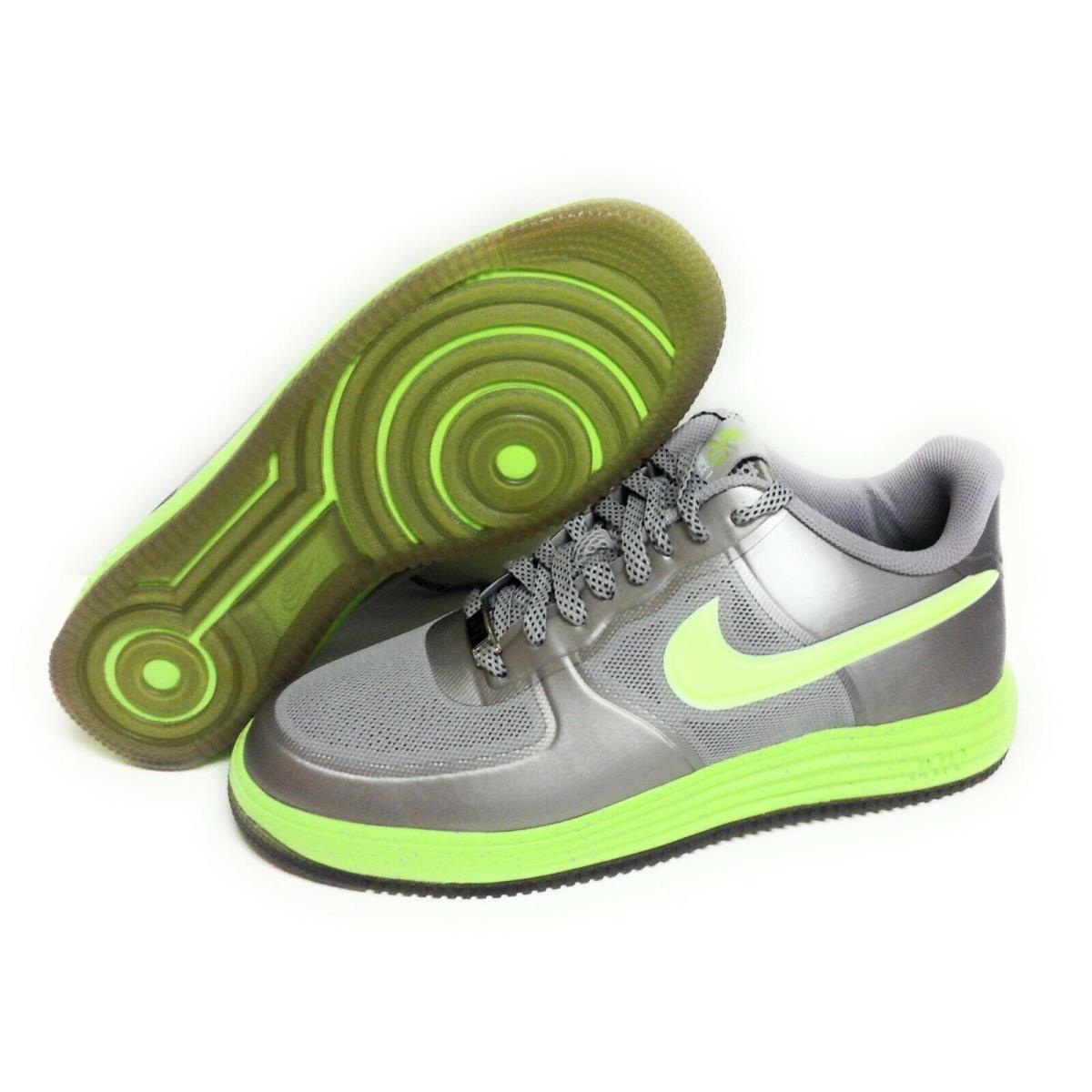 Mens Nike Lunar Force 1 Fuse 555027 002 Granite Grey Volt 2012 Sneakers Shoes - Grey , Granite Manufacturer