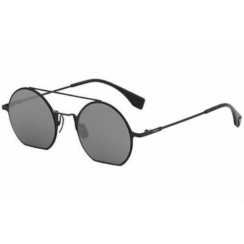 Fendi Women`s FF0291S FF/0291/S 807/T4 Black Fashion Round Sunglasses 48mm