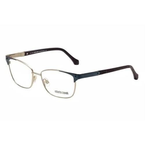 Roberto Cavalli Eyeglasses Cerf RC0762 0762 017 Silver/blue Optical Frame 53mm