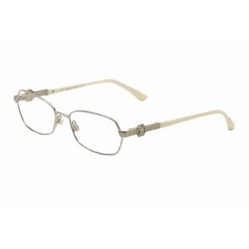 Roberto Cavalli Eyeglasses Rododendro 629 016 Silver Pearl Optical Frame 53mm