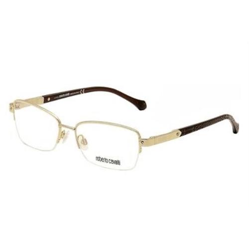 Roberto Cavalli Eyeglasses La Digue RC0761 032 Gold/brown Optical Frame 52mm