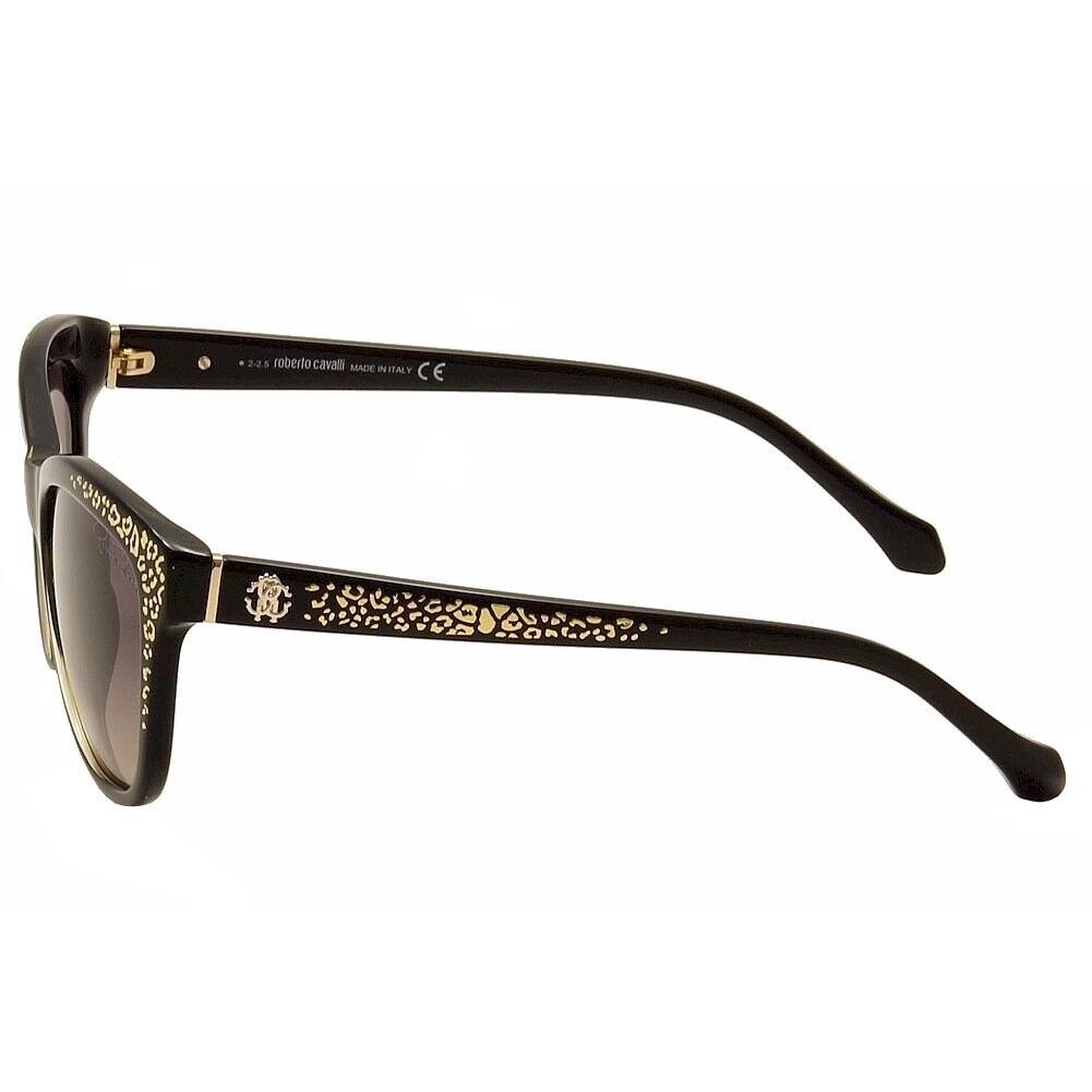 Roberto Cavalli Women`s Tsze 991S 991/S 05B Black/gold Cat Eye Sunglasses 55mm