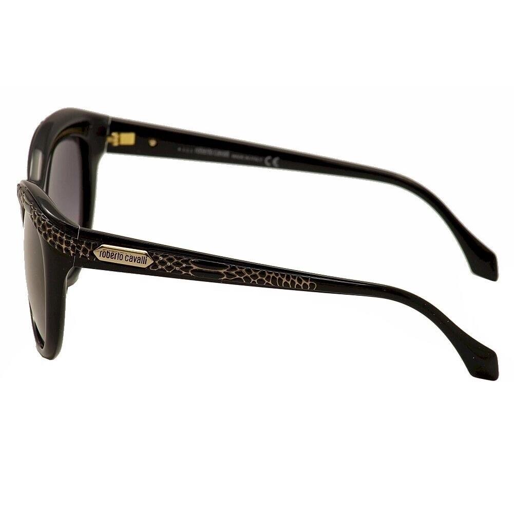 Roberto Cavalli Women`s Acubens 789S 789/S 01B Black Cat Eye Sunglasses 56mm