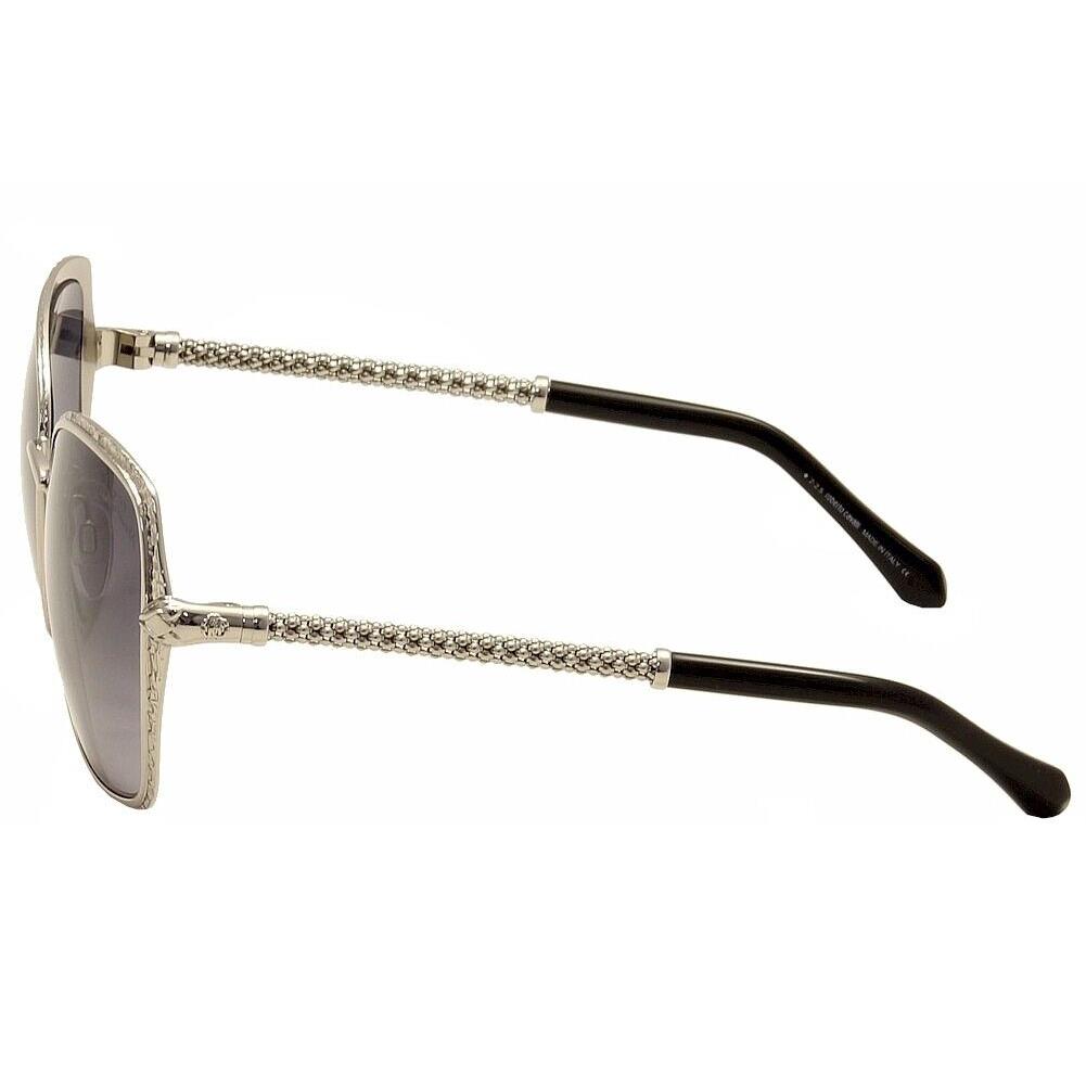 Roberto Cavalli Women`s Tabit RC 977S 977/S 16B Silver/black Sunglasses 58mm - Frame: Silver, Lens: Gray