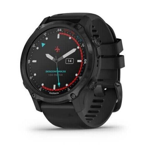 Garmin Descent Mk2S Carbon Gray Dlc with Black Silicone Band 010-02403-03