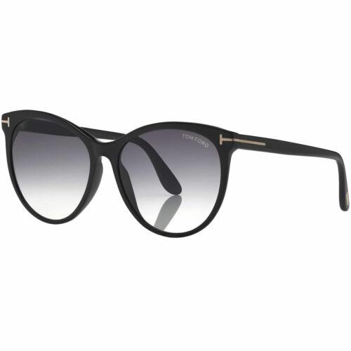 Tom Ford Women`s Sunglasses Maxim Full Rim Cat Eye Acetate Frame FT0787 5901D - Frame: Shiny Black, Lens: