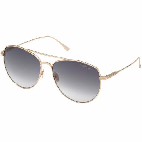 Tom Ford Women`s Sunglasses Milla Metal Frame Gradient Smoke Lens FT0784 5928B
