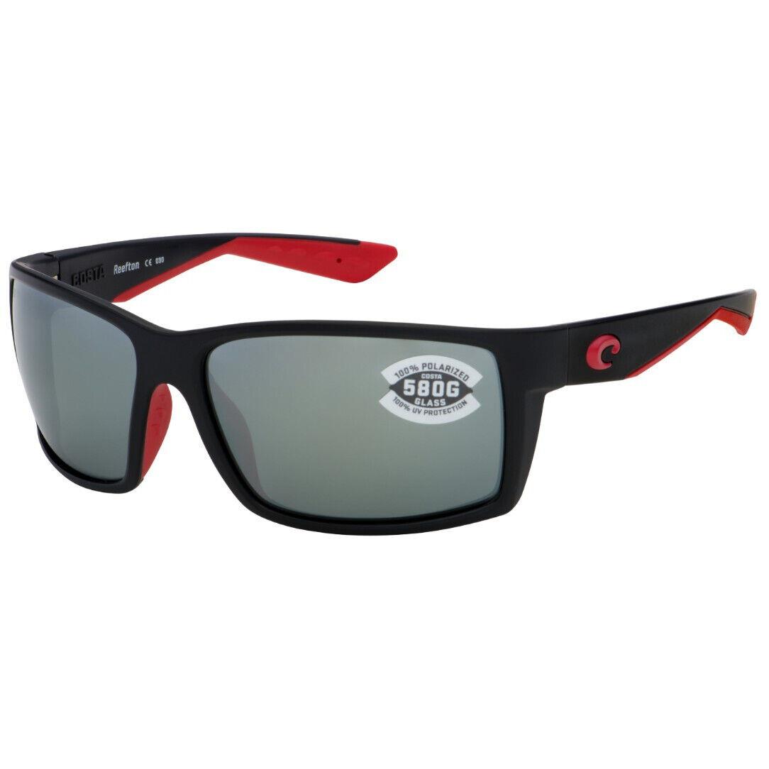 Costa Del Mar Reefton Sunglasses Race Black/gray Silver Mirror 580Glass