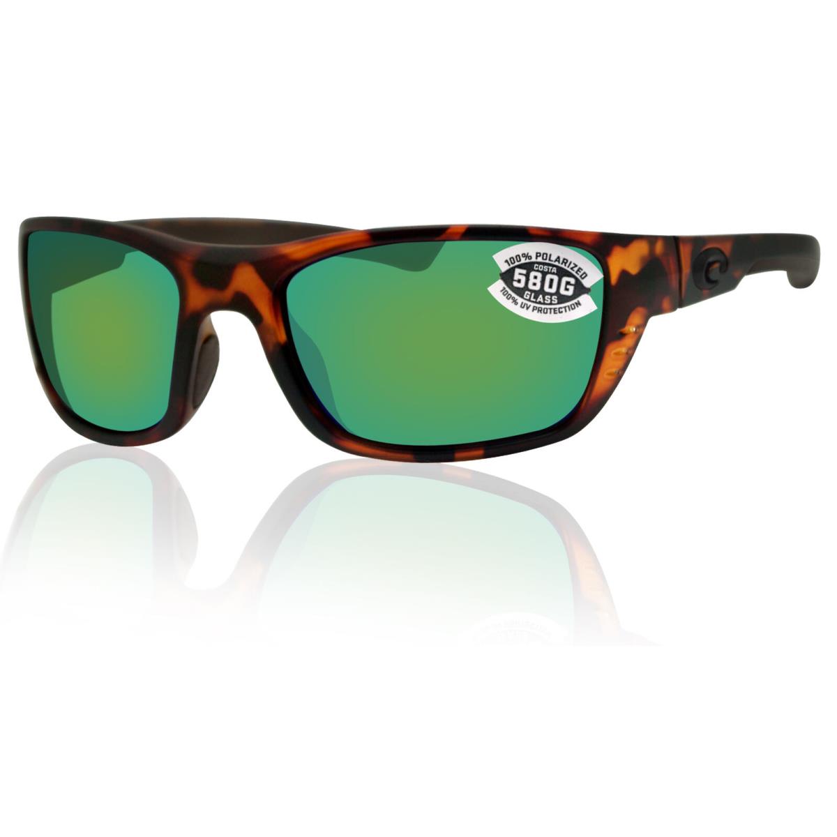 Costa Del Mar Whitetip Retro Tortoise Frame Green Mirror 580 Glass Lens - Frame: Retro Tortoise, Lens: Green