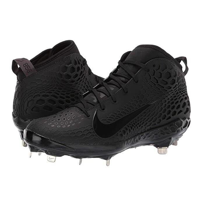 Nike Force Zoom Trout 5 Men`s Cleated Shoes: Black/thunder Grey 9.5 Medium