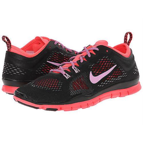 Nike Women`s Free 5.0 TR Fit 4 Shoes Size 5.5 Black Magenta Punch 629496 011