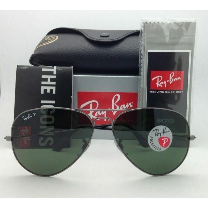 Ray-ban Aviator Sunglasses RB 3025 004/58 58-14 Gunmetal Frames Polarized Lenses