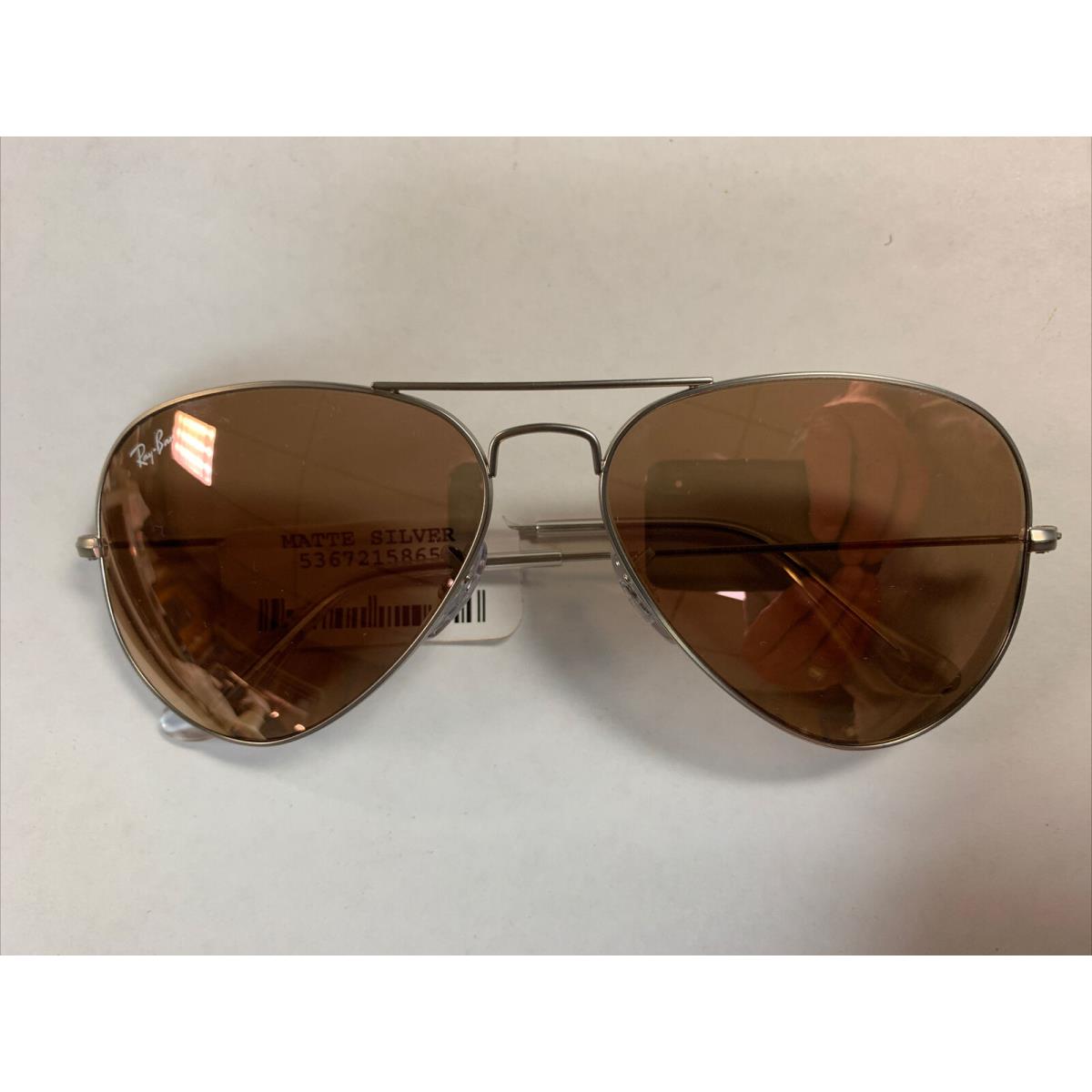 Ray-ban Aviator Silver Frame Mirrored Sunglasses RB3025 019/Z2 58-14-135