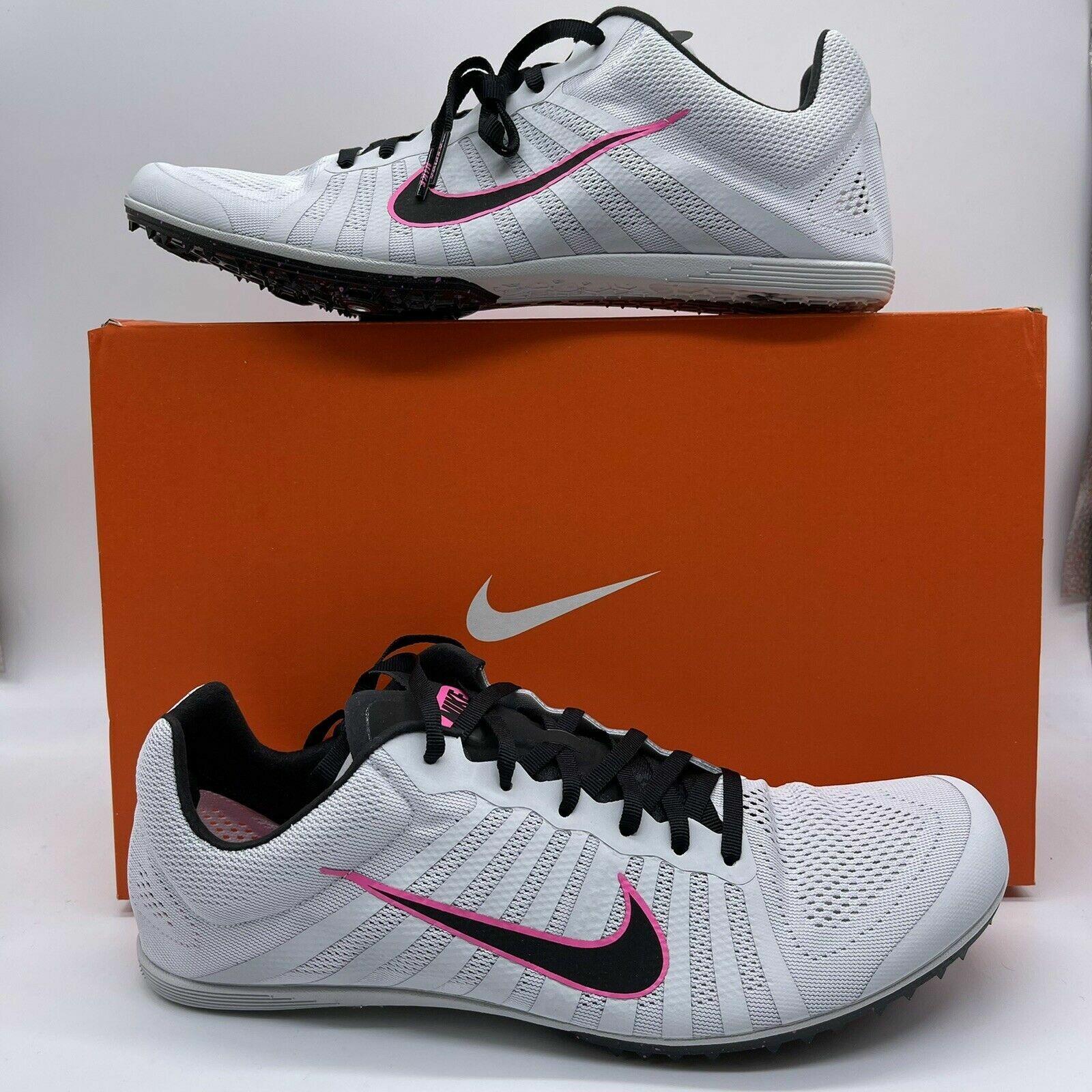 Nike Zoom D Track Shoes Mens Men`s 11.5 Wmn 13 819164-002 Gray Pink Unisex