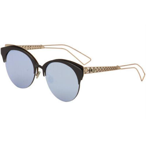 Christian Dior Women`s Diorama Club/s FBX/A4 Matte Blue/pink Sunglasses 55mm - Blue Frame, Blue Lens