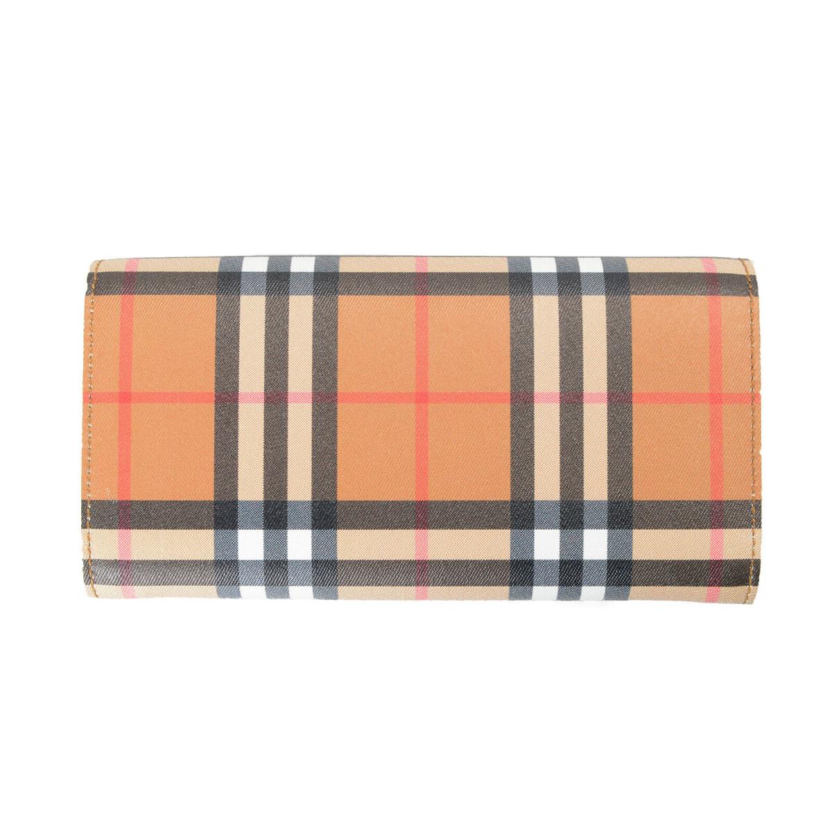 Burberry Women`s Halton Multi-color Checkered Leather Wallet