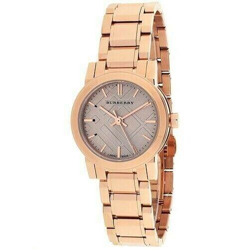 Burberry The City BU9228 Rose Tone Stainless Steel 26 mm Women`s Watch - Rose / Pink Dial, Rose Band, Rose Manufacturer Band