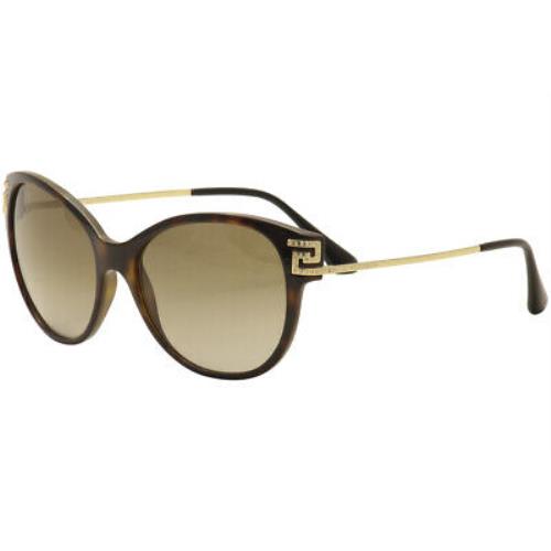 Versace VE4316B VE/4316B 5148/13 Havana/gold/crystal Accents Sunglasses 57mm