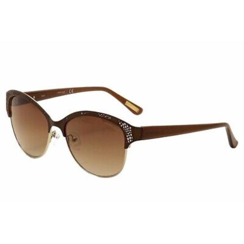 Guess By Marciano Women`s GM0743 GM/0743 49F Brown/gold Fashion Sunglasses 56mm