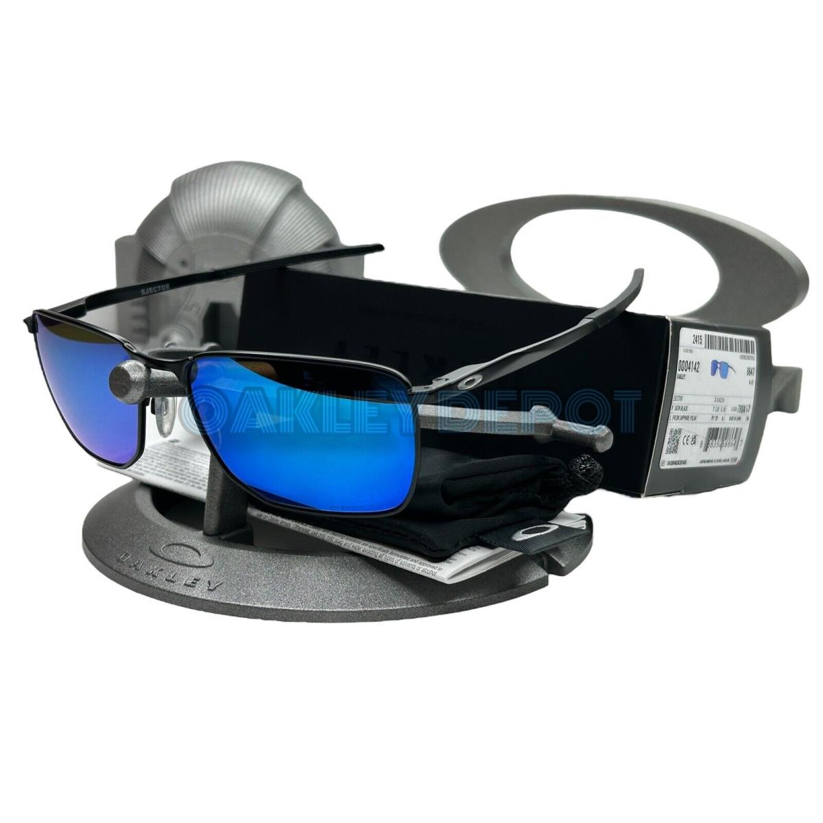 Oakley Ejector 004142 Satin Black /prizm Sapphire Polarized Sunglasses 144 - Frame: SATIN BLACK, Lens: PRIZM SAPPHIRE