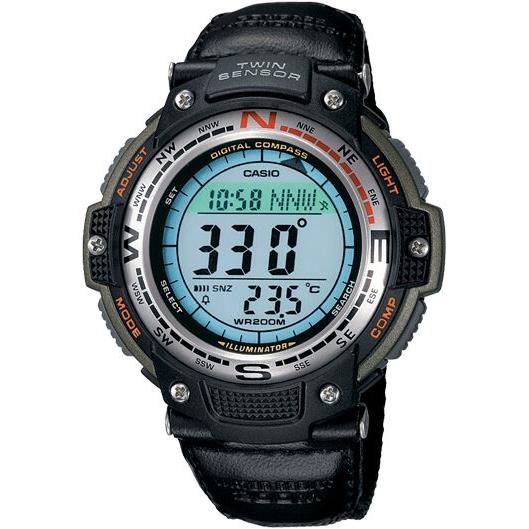 Casio SGW100B-3V Compass Thermometer Digital 5 Alarms World Time Chrono