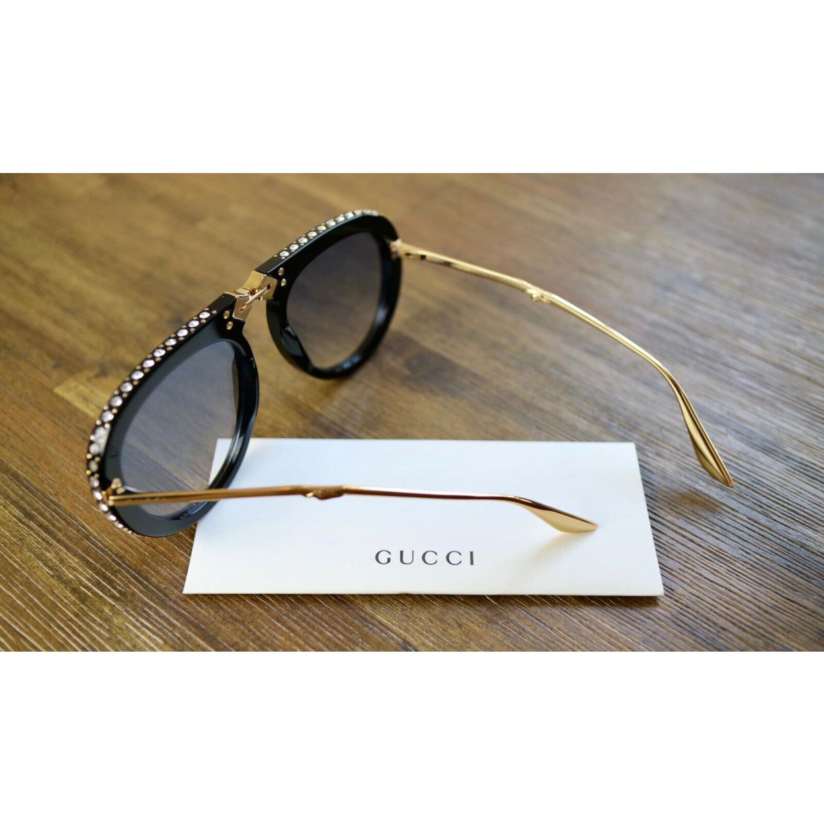 gucci 56mm foldable aviator sunglasses