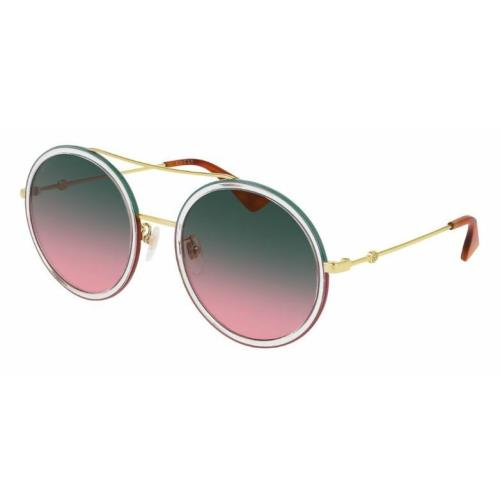 Gucci Gold / Green Gradient Women`s 56mm Sunglasses GG0061S-022 56