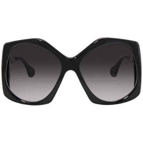 Gucci Grey Geometric Ladies Sunglasses GG0875S 001 62 GG0875S 001 62