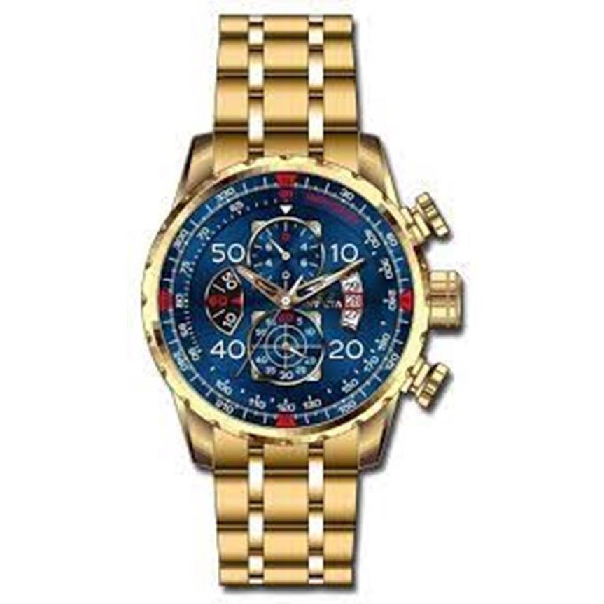 Invicta 36602 Aviator Quartz Multifunction Men`s Gold-tone Stainless Steel Watch