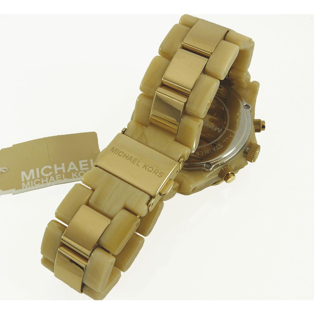 Michael Kors MK8229 Women Chronograph Acrylic and Gold Stainless Steel