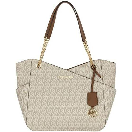 Michael Kors Women Ladies Large Shoulder Tote Handbag Purse Satchel Bag Vanilla