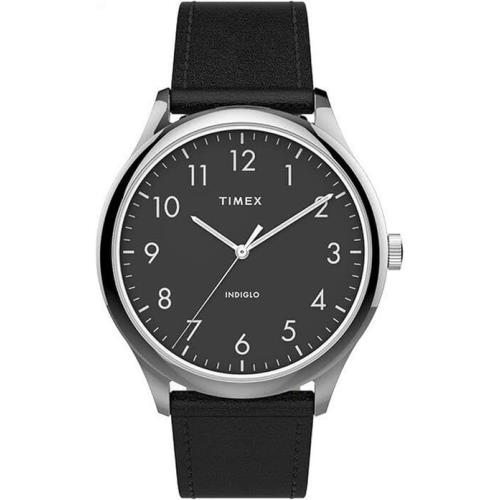 Timex Modern Easy Reader Watch TW2T71900 - Dial: Black, Strap: Black