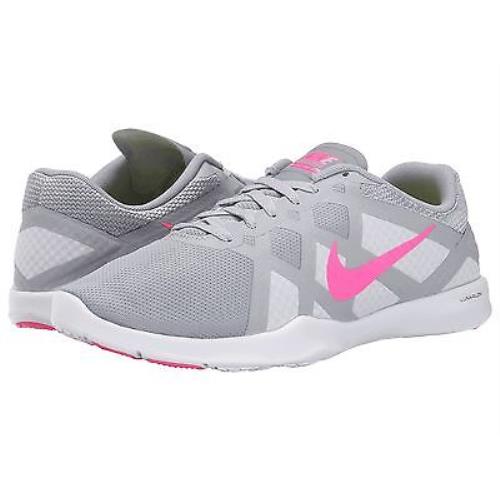 Women`s Nike Lunar Lux Tr Training Shoes 749183 004 Size 8.5 Stealth/pure Pl - Stealth/Pure Platinum/Wolf Grey/Pink Powder