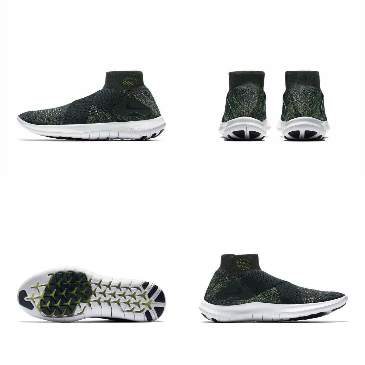 W Nike Free RN Motion FK 2017 <880846 - 301> Women`s Running Shoes - VINTAGE GREEN/VOLT-OBSIDIAN