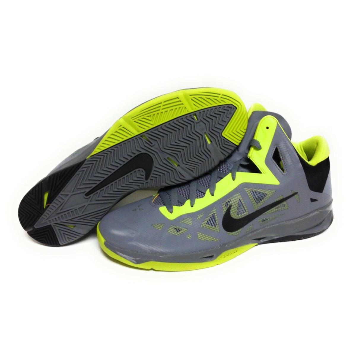 Mens Nike Zoom Hyperchaos 536841 006 Grey Volt Black 2013 DS Sneakers Shoes - Grey , Cool Grey Manufacturer