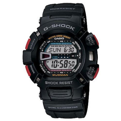 Casio G-shock Men`s Mudman Digital Black Resin Band Sport 48mm Watch G9000-1V