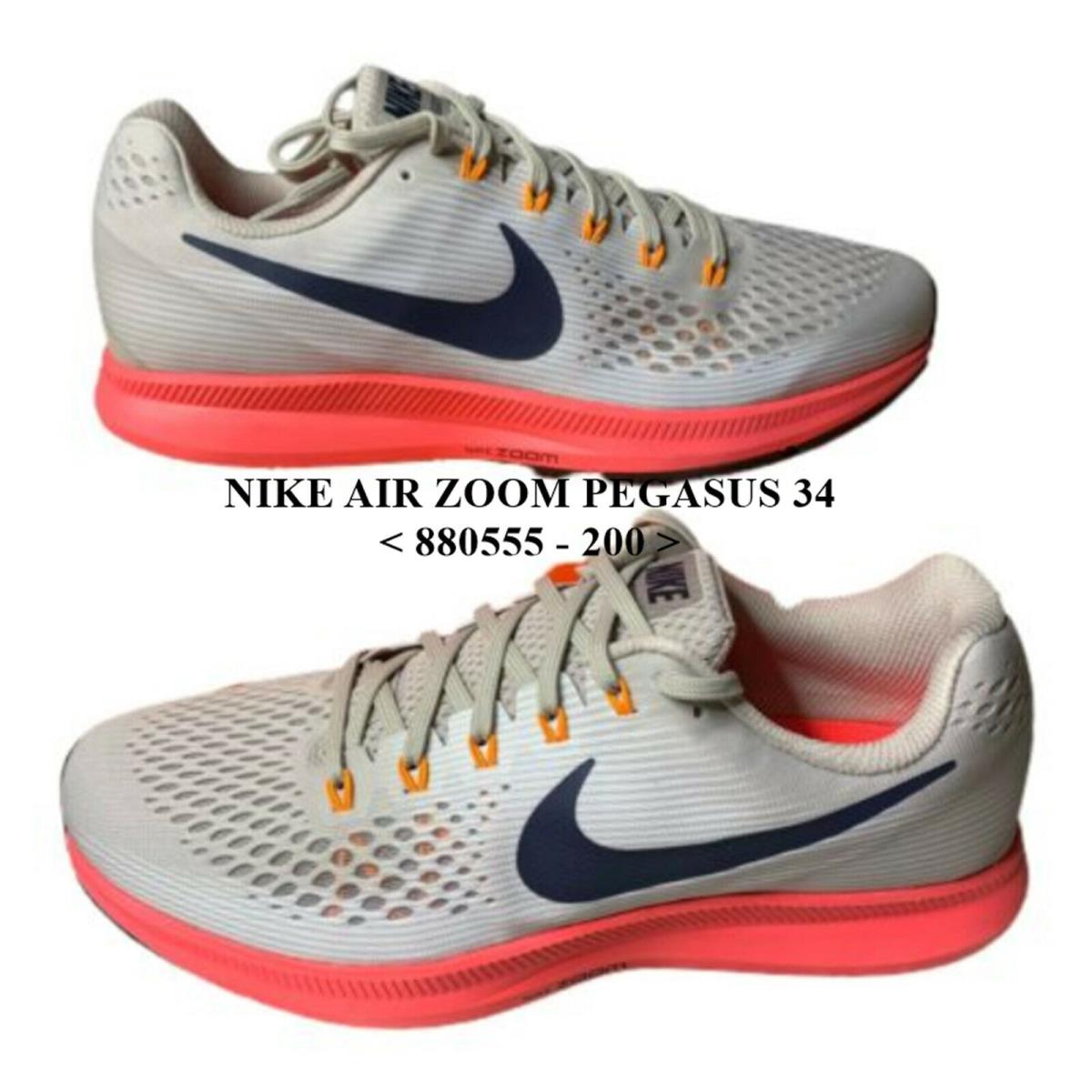 Nike Air Zoom Pegasus 34 880555 - 200 Men`s Running Shoes with Box