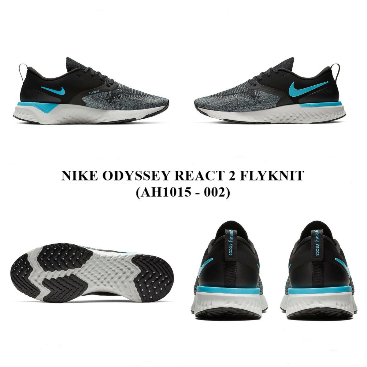 Nike Odyssey React 2 Flyknit AH1015 - 002 Men`s Running Shoes.nwb. NO Lid