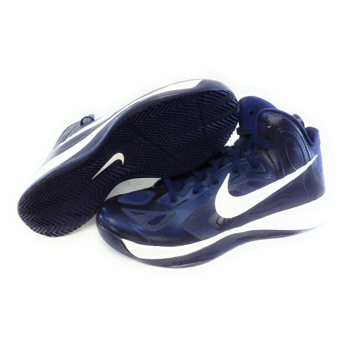 Mens Nike Hyperfuse TB 525019 401 Blue White Basketball 2012 DS Sneakers Shoes - Blue, Manufacturer: Midnight Navy Blue