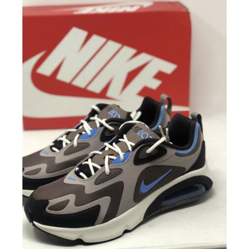 brown and blue nike shoes