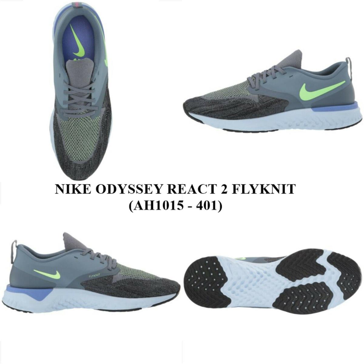 Nike Odyssey React 2 Flyknit AH1015 - 401 Men`s Running Shoes.nwb NO Lid