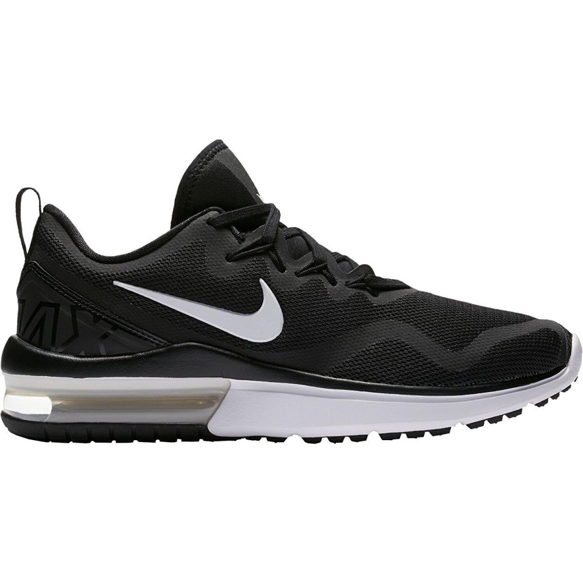 Nike Women`s Air Max Fury Running Shoes 6 10 Black White AA5740 001 - Black