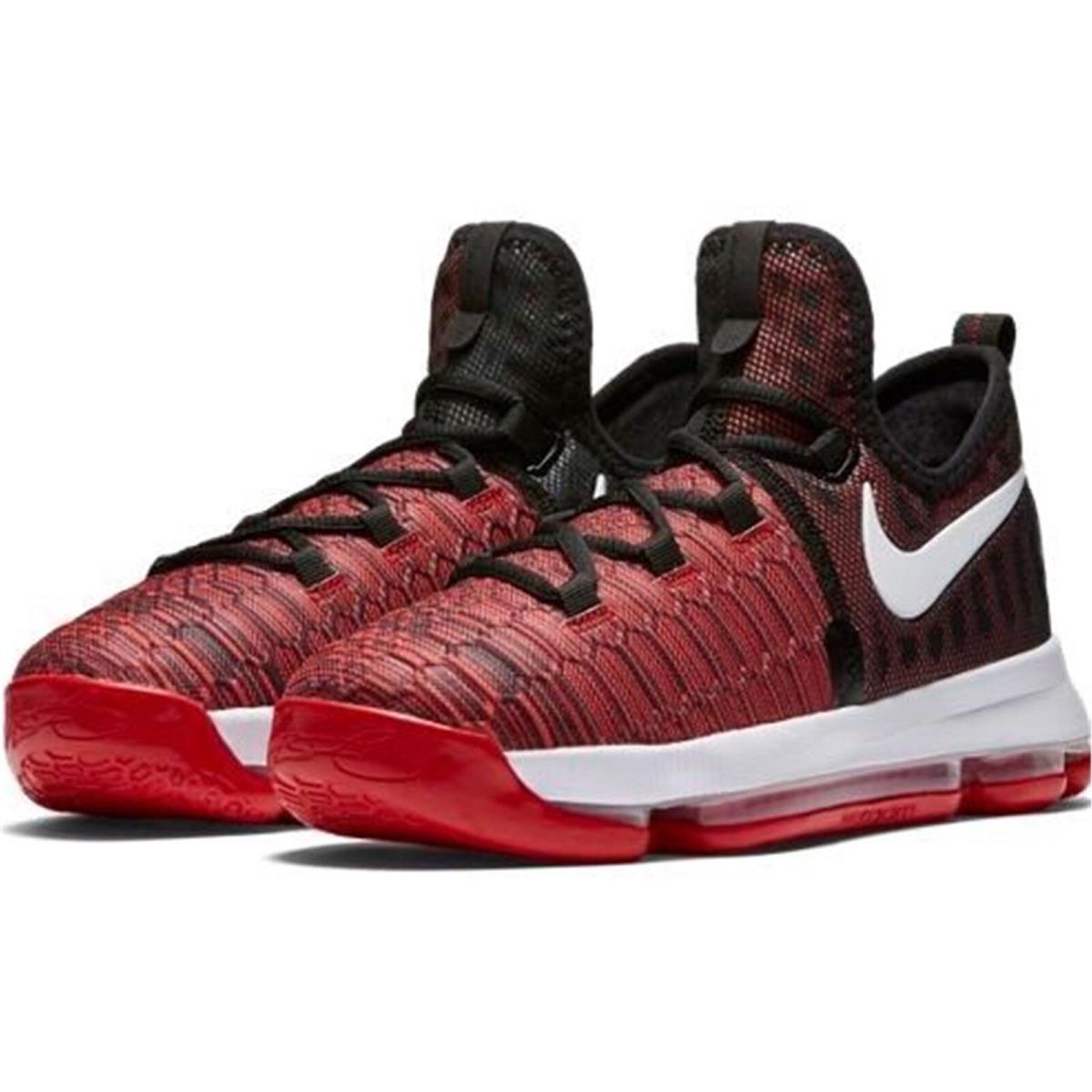 Nike Zoom KD9 GS 855908 - 610 Youth Basketball Shoes.new - UNIVERSITY RED/WHITE BLACK