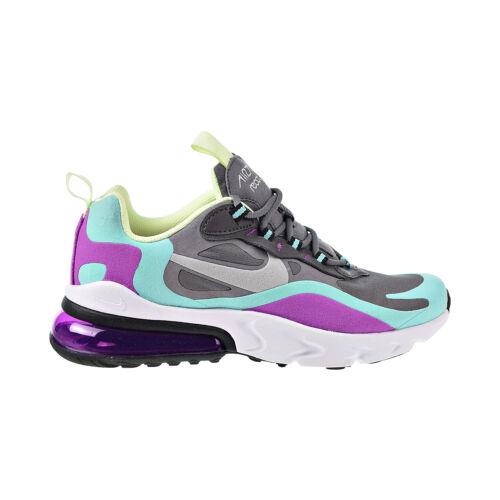 Nike Air Max 270 React Big Kid`s Shoes Gunsmoke-violet-reflect Silver BQ0103-007