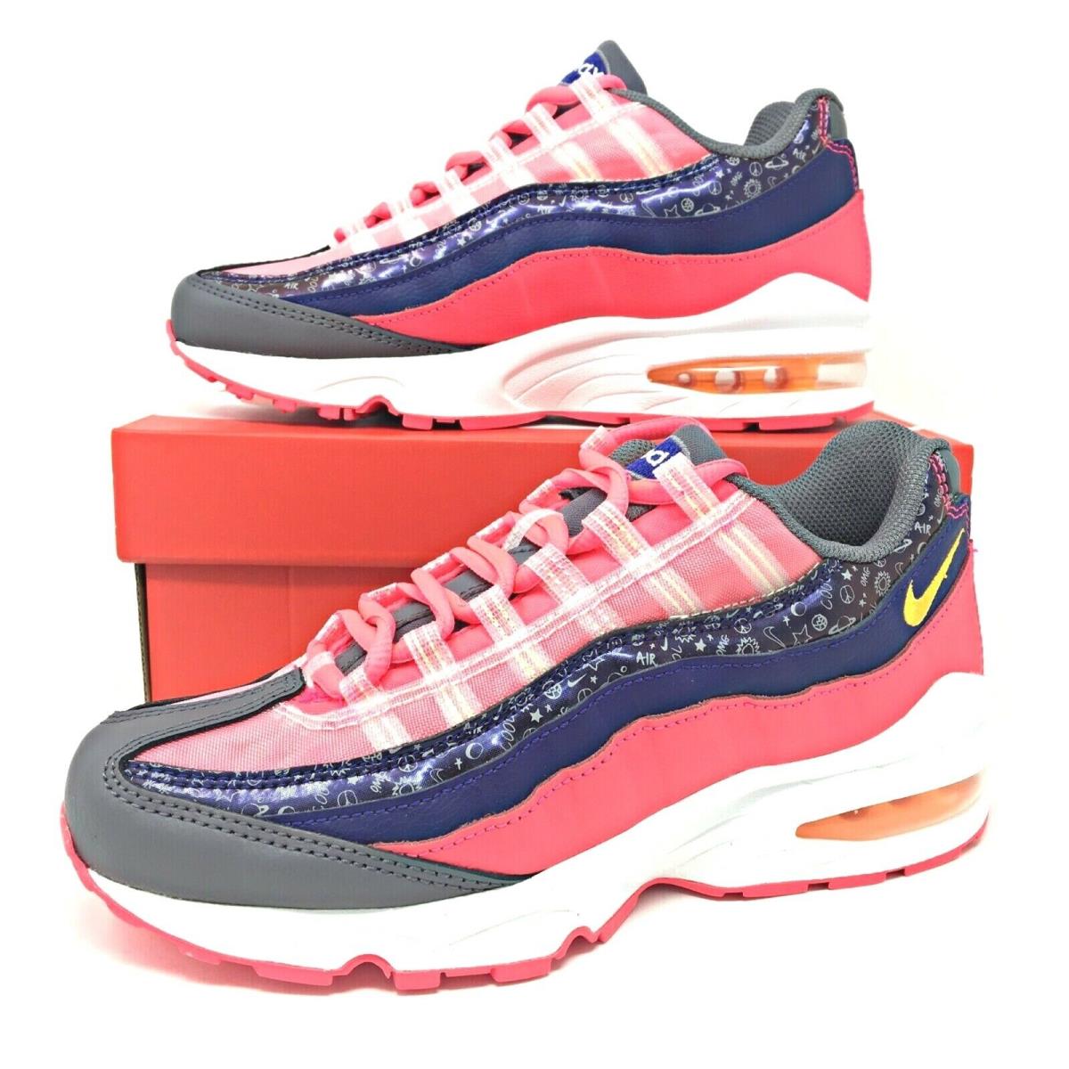 Kids Nike Air Max 95 GS Purple/orange Girls/womens Running Shoes CI9933 500