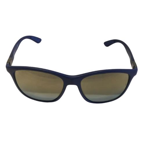 Ray Ban 0RB4330CH Chromance Polarized 6015J0 Sand Blue Sunglasses - Blue Frame, Blue Mirror Gold Gradient Lens