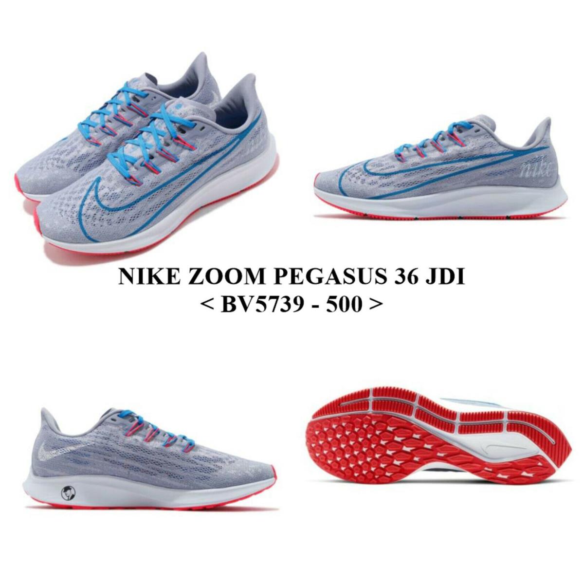 Nike Air Zoom Pegasus 36 Jdi BV5739 - 500 .men`s Running Shoe .nwb NO Lid - INDIGO HAZE / BLUE HERO , INDIGO HAZE / BLUE HERO Manufacturer