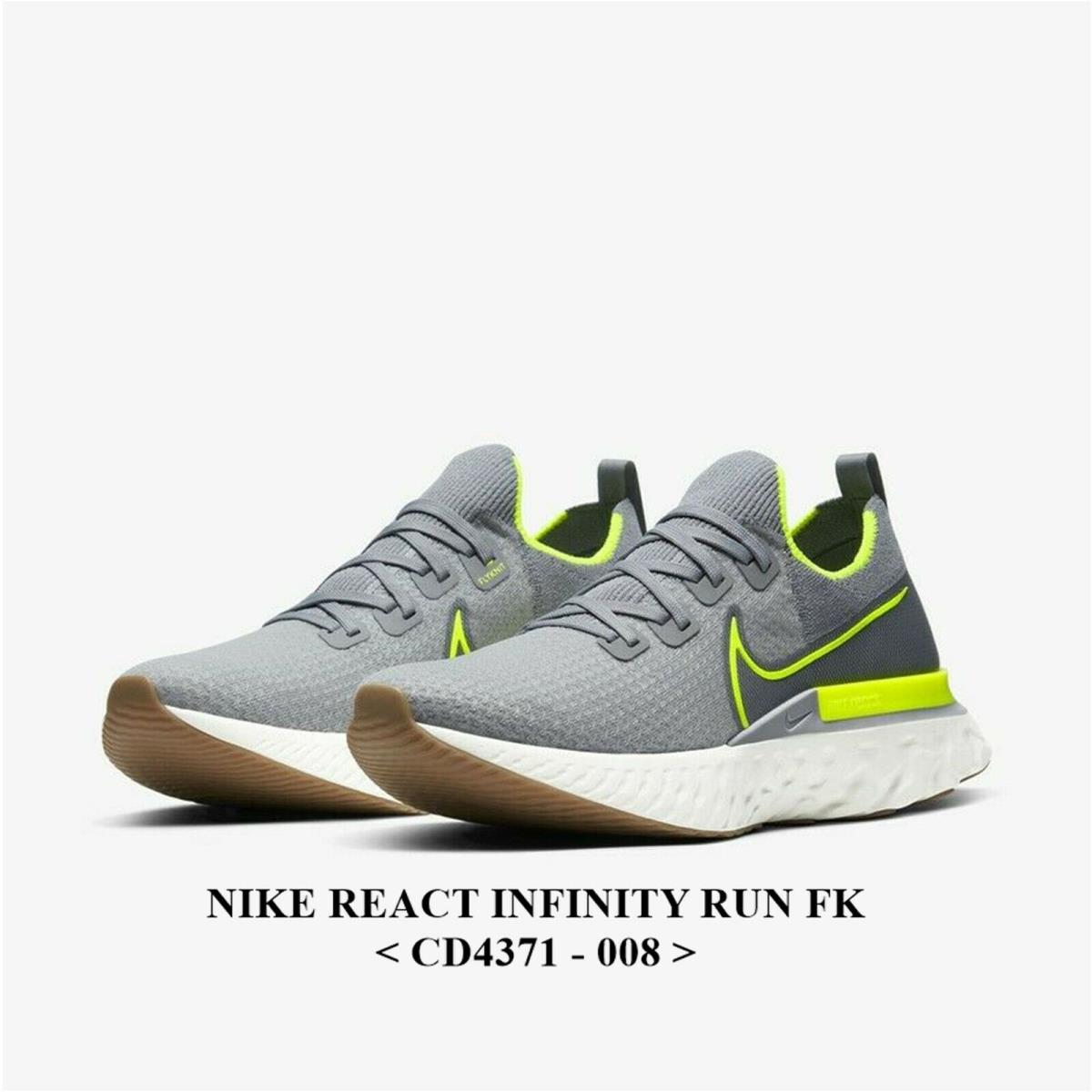 Nike React Infinity Run Flyknit CD4371 - 008 Men`s Running Shoes NO Lid