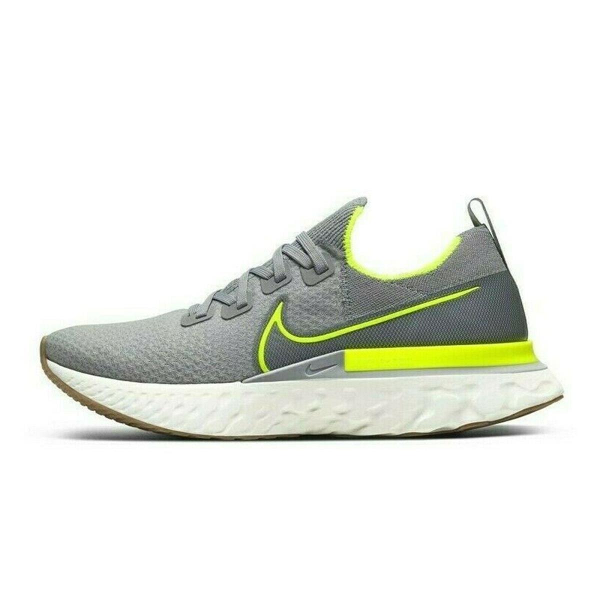 nike react infinity run grey volt